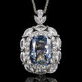 Weiß plattierter blauer Anhänger mit Chopard-Kette